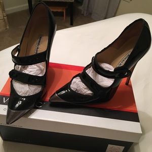 Manolo Blahnik Patent Mary Janes